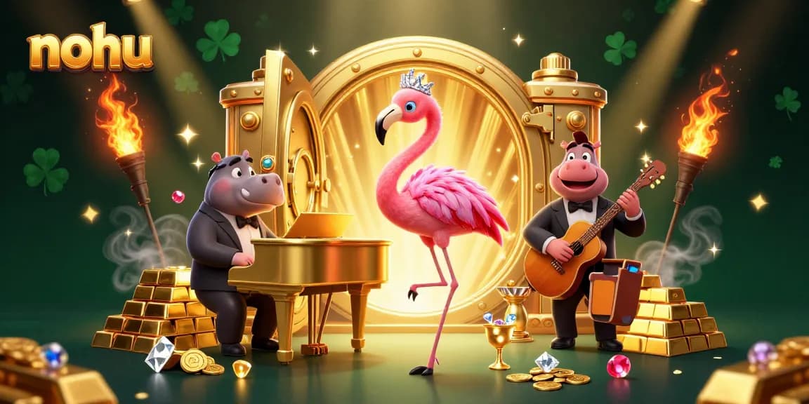 Experience the thrilling nohu gaming action with the vibrant casino scene featuring singers and treasures.