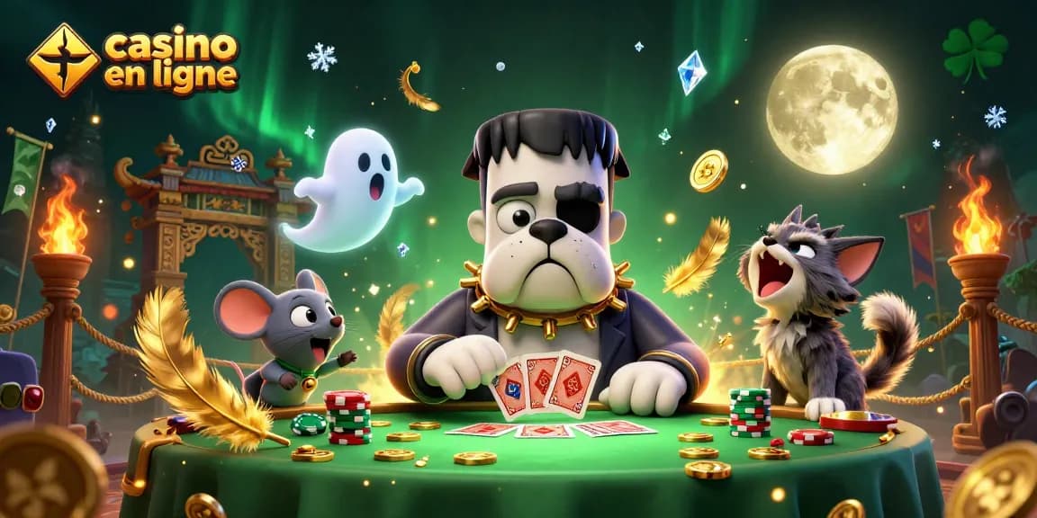 Jouez à des jeux de casino en ligne avec des personnages fantastiques dans un cadre animé.