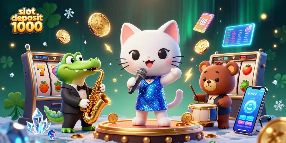 Menggandakan kesenangan dengan slot deposit 1000 yang menggoda dalam adegan kasino yang hidup.