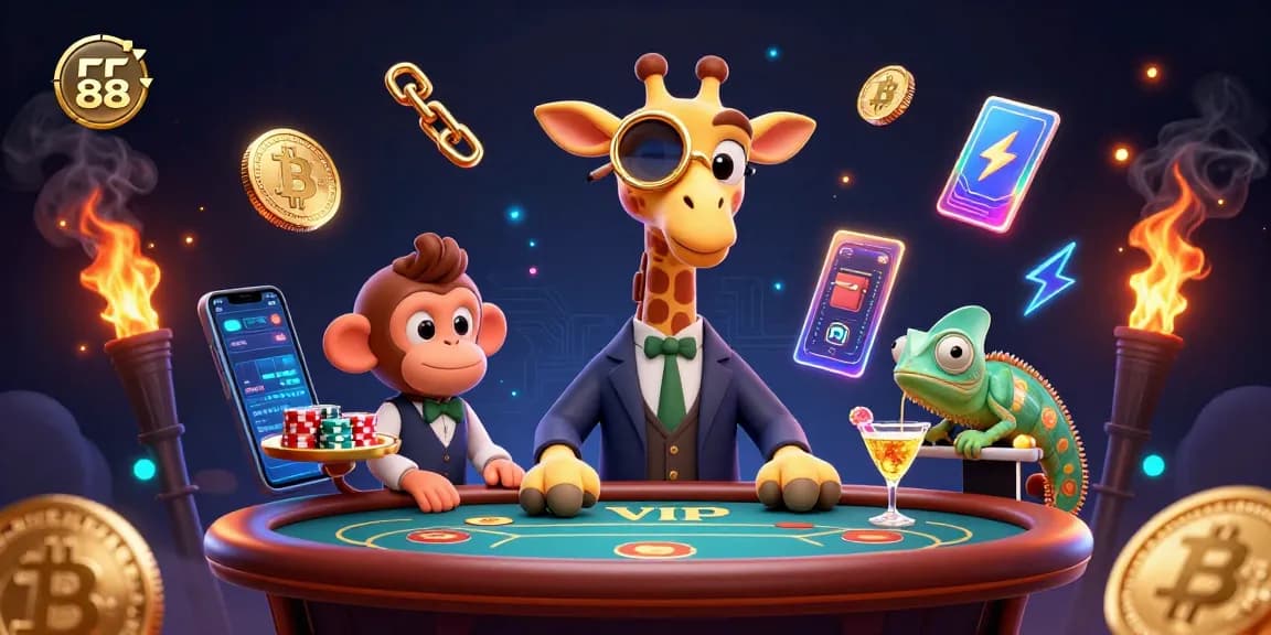 Engage in exciting gameplay at rr 88, where a giraffe in a tuxedo enjoys poker alongside vibrant casino elements.