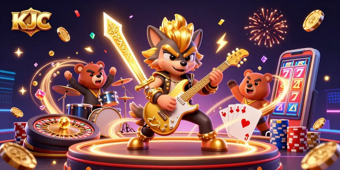 KJC engages players with an electrifying rock star performance on the casino stage.