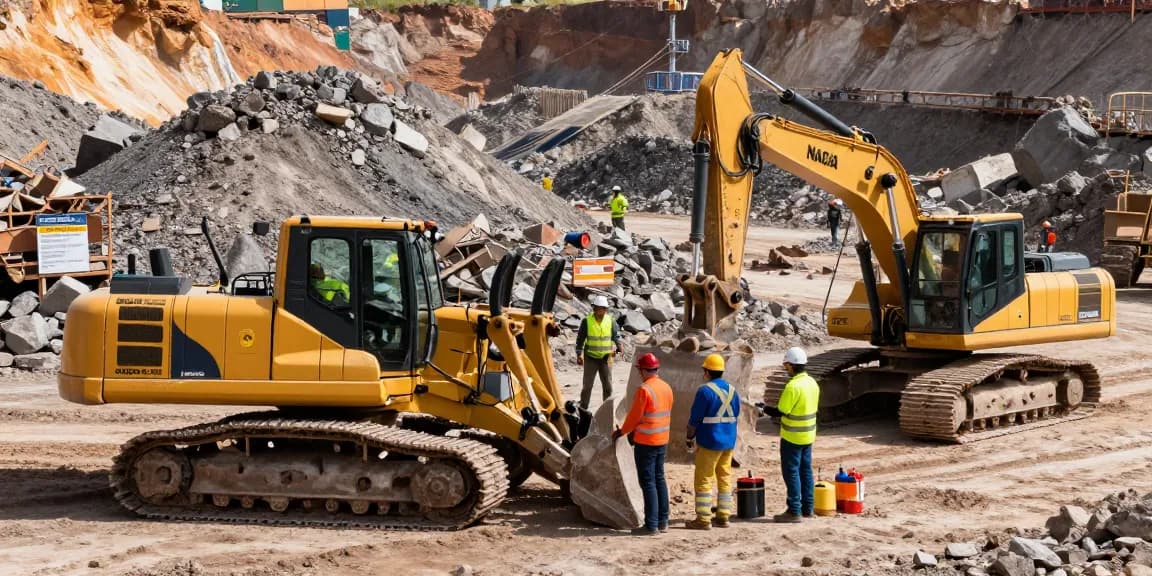 NAGA2000 industrial equipment in action at a gold mining site.