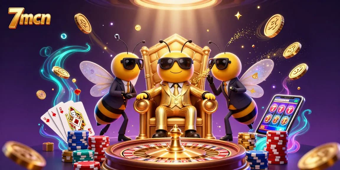 Experience thrilling gameplay with 7mcn's dynamic scene featuring a buzzing bumblebee mob boss.
