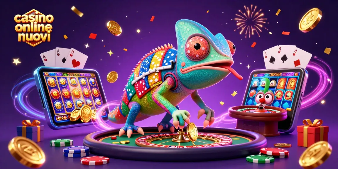 Gioca nei fantastici casinò online nuovi con un camaleonte che attira monete d'oro.