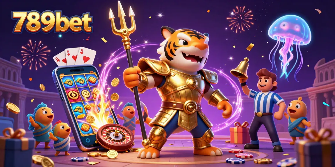Engage with 789bet's thrilling underwater casino scene featuring a golden shark and vibrant gaming elements.