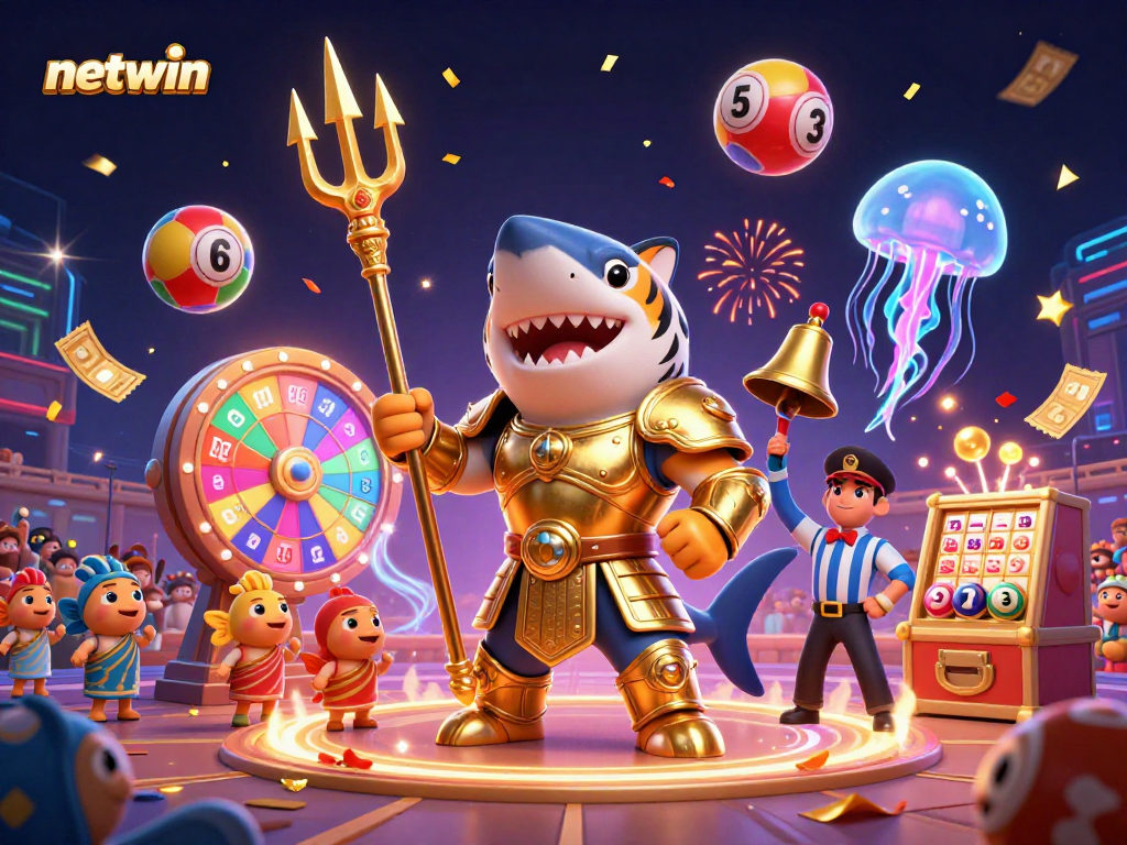 Experience thrilling wins with netwin in an exciting underwater lottery scene.