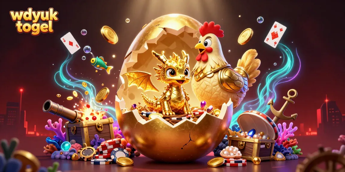Unleash your winning potential with wdyuk togel in this dazzling casino-inspired illustration.