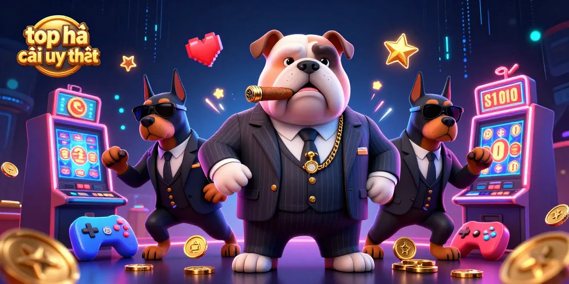 Engage with top nhà cái uy tín through vibrant 3D illustration showcasing casino games and characters.