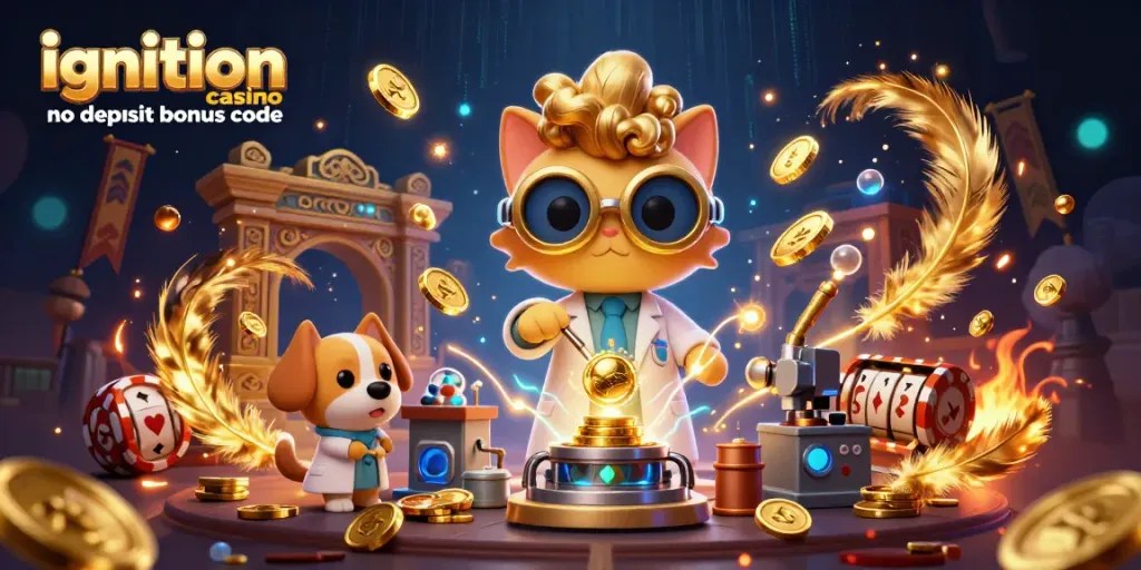 Players enjoying slot games and bonuses with ignition casino no deposit bonus code illustrated in vibrant 3D.