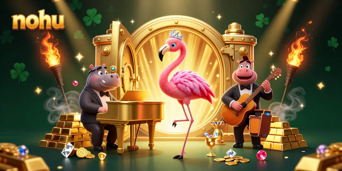Experience the thrilling nohu gaming action with the vibrant casino scene featuring singers and treasures.