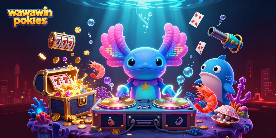 Experience thrilling wawawin pokies with vibrant characters and exciting gaming elements in a dynamic underwater scene.