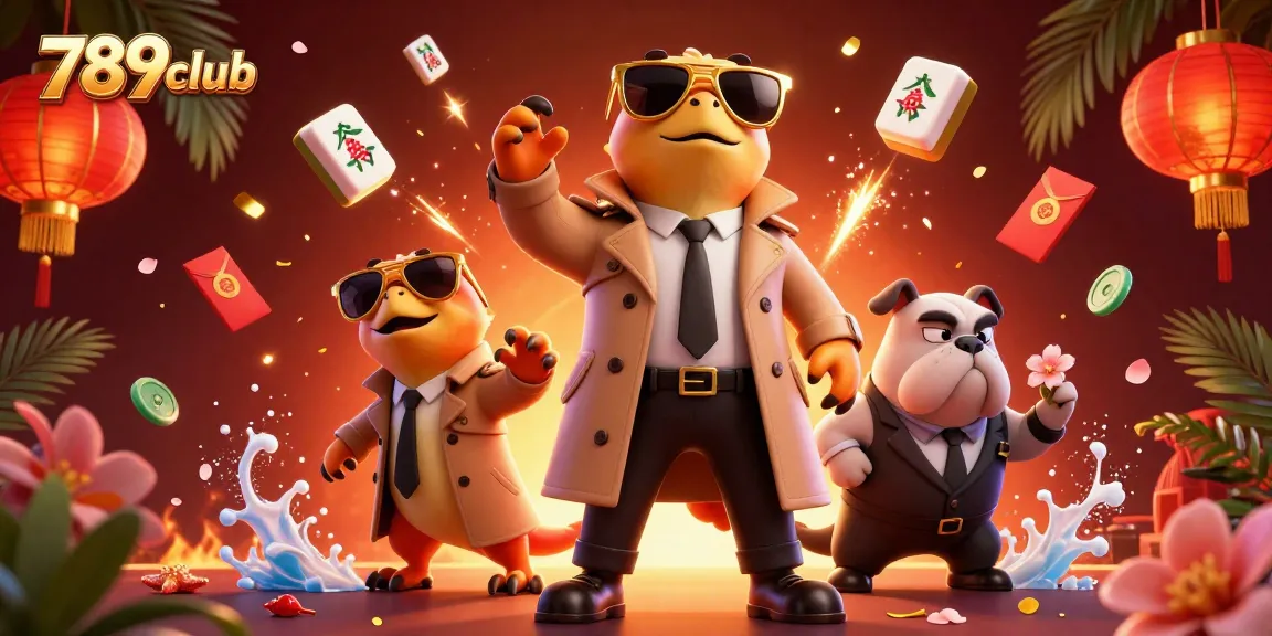 Experience the thrilling 789club scene with raptors in a trench coat at a VIP casino lounge.