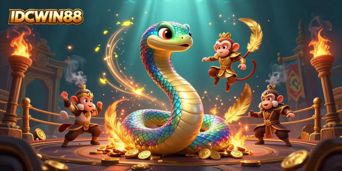 Experience gameplay thrills at IDCWIN88 as vibrant characters and magical elements bring the casino to life.