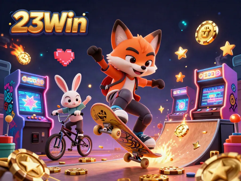 Experience thrilling casino action at 23Win with vibrant characters and vibrant gaming elements