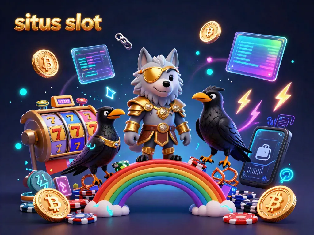 Menang di situs slot dengan Odin dan raven, jackpot bersinar dengan chip kasino.