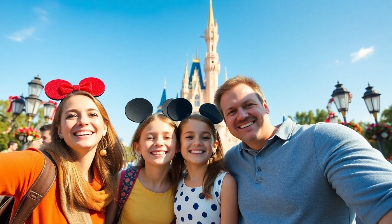 Families celebrate their arrival after a joyful disney paris airport transfer experience.