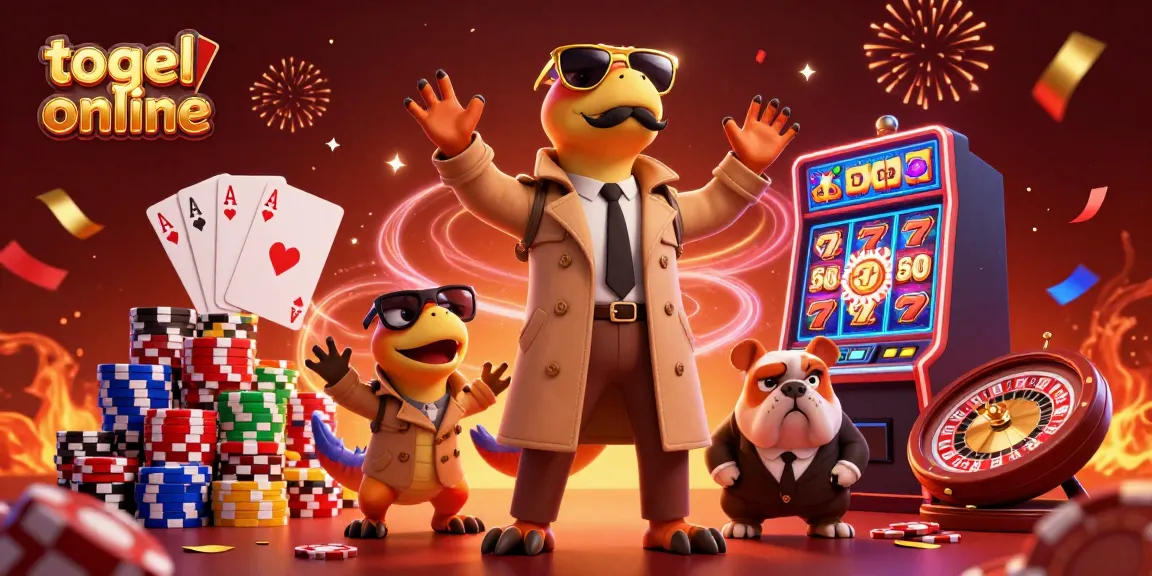 Engage in exciting togel online action amidst raptors and vibrant casino games in a thrilling 3D illustration