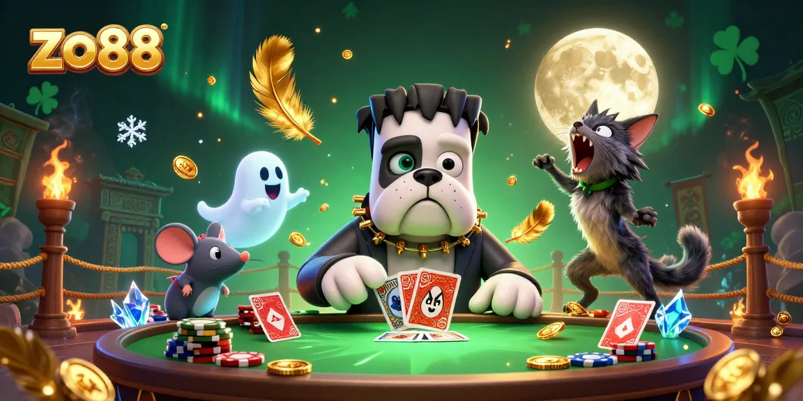 Experience thrilling gameplay at zo88 with a cartoon monster dealer and enchanting gaming elements.