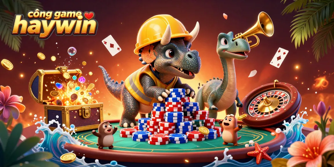 Celebrate winning moments at cổng game haywin with our vibrant casino-themed 3D illustration.