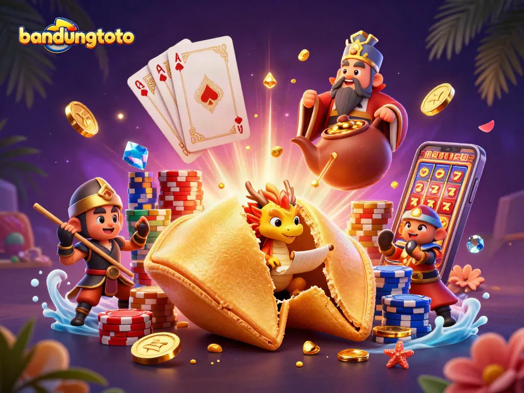 Join the excitement of bandungtoto with a vibrant 3D casino scene filled with fortune and fun!