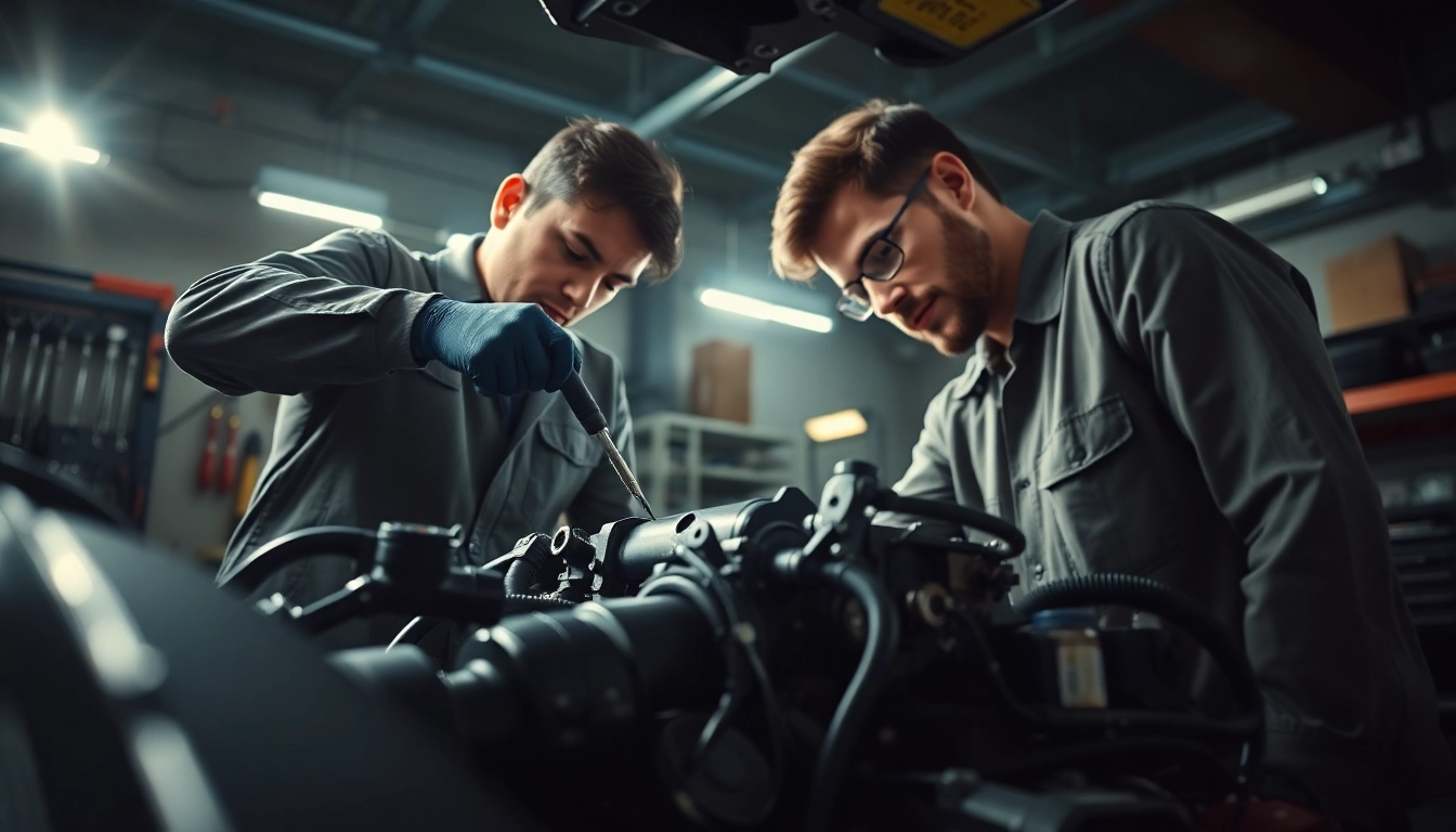 Un técnico usa la carraca 3/8 para reparar un motor, destacando su diseño profesional y durabilidad.