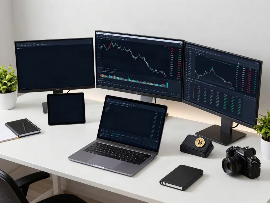 Real-time 股票数据接口 analysis in a professional crypto trading environment with advanced tools