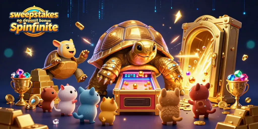 Experience the excitement of the sweepstakes casino no deposit bonus spinfinite with vibrant characters and dazzling treasures.