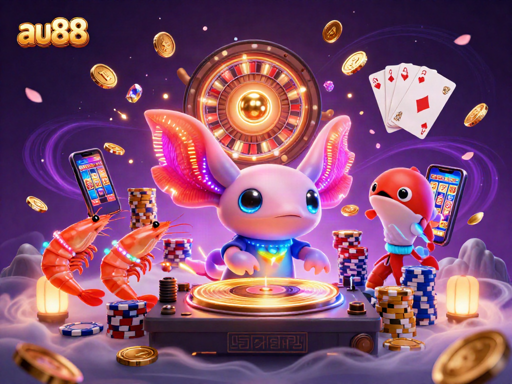 Win big at au88 with vibrant casino-themed digital art showcasing energetic characters and rich visuals.
