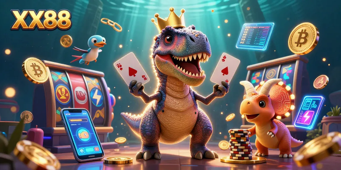 Experience exciting gaming adventures at XX88 with a vibrant scene showcasing dynamic characters and engaging elements.