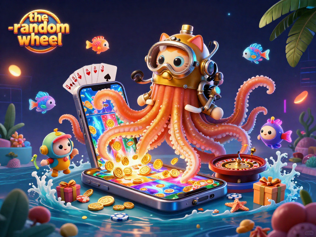 Spin to win with the-random-wheel in a vibrant, action-packed 3D casino scene.
