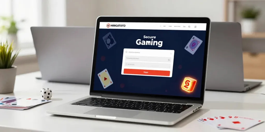 Secure online login for hargatoto showcasing vibrant gaming elements