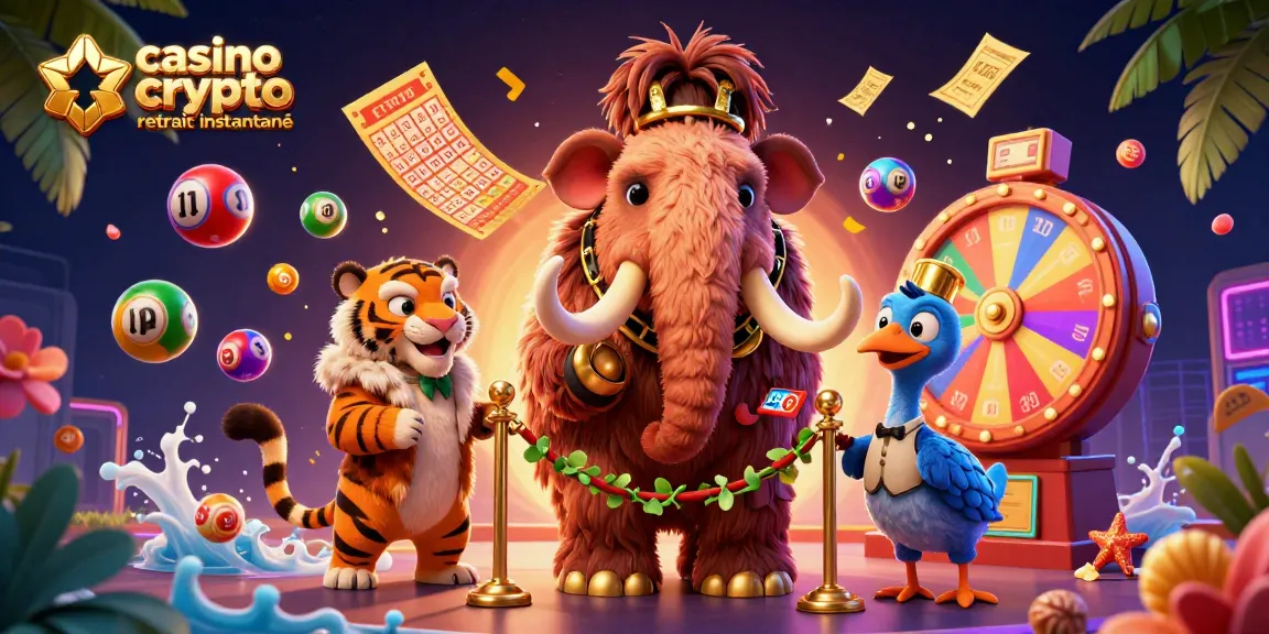 Casino crypto retrait instantané : gains rapides avec des personnages de casino amusants.