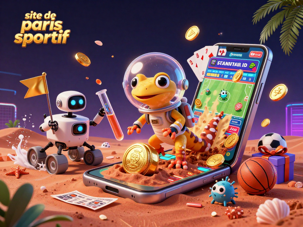 Pariez sur site de paris sportif avec une scène dynamique de sport et de gains.