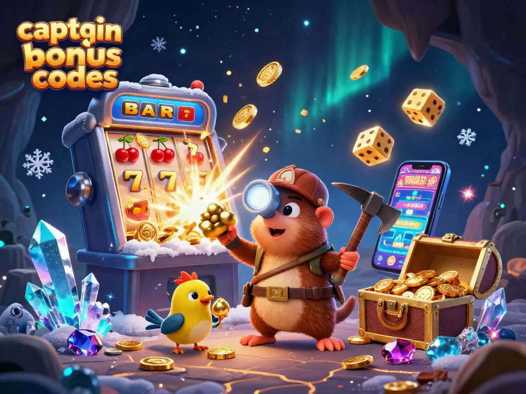 Experience winning with captain jack bonus codes amidst 3D cartoon characters and slot machine action.