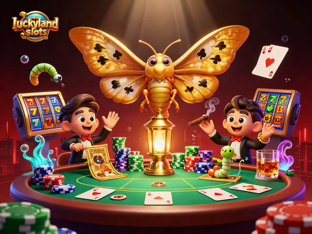 Experience thrilling gameplay at luckyland slots sister casinos, featuring colorful poker tables, vibrant chips, and rich slot machine elements.