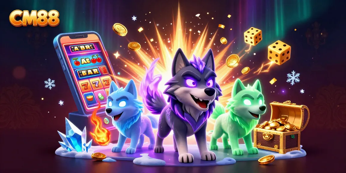 CM88 slot machine features a dynamic scene with a shadow wolf leader and jackpots bursting with excitement.