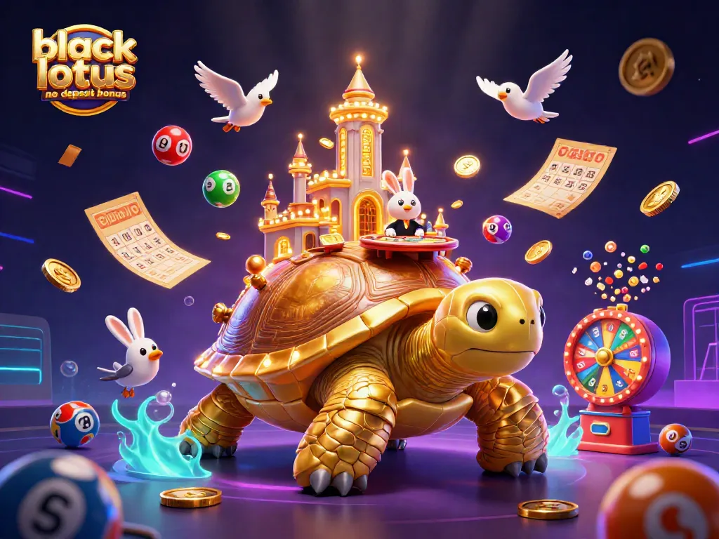Experience the excitement of the black lotus no deposit bonus with vibrant characters and casino elements