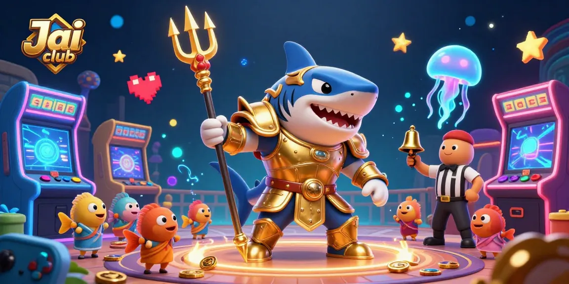 Engage in thrilling gameplay at Jai club with our vibrant, interactive underwater casino scene showcasing gaming excitement.