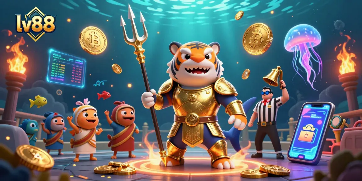Engage with lv88's immersive casino experience featuring vibrant underwater elements.