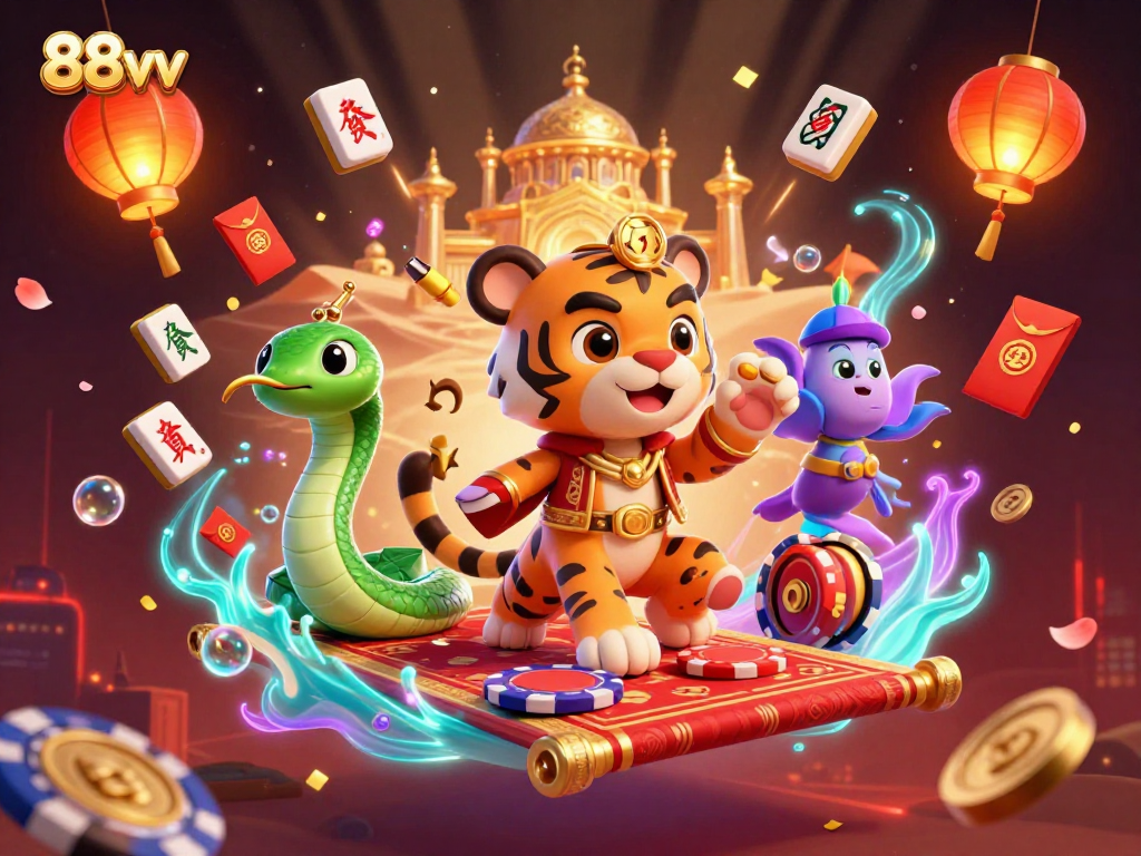 Experience thrilling moments with 88vv in this vibrant casino scene filled with action and excitement.