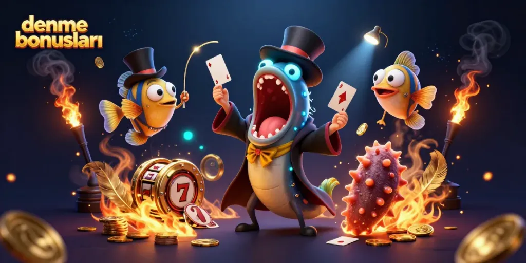 Experience deneme bonusları with a whimsical deep-sea casino scene featuring unique sea creatures and captivating elements.