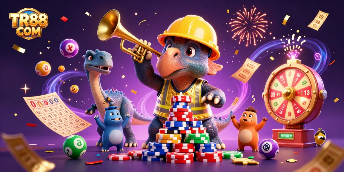 Experience the thrill of TR88 COM with a vibrant celebration of jackpots, poker chips, and exhilarating games!