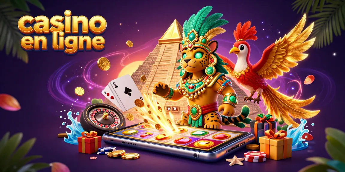Vibrez avec le casino en ligne grâce à une prêtresse jaguar et des éléments de jeu colorés.