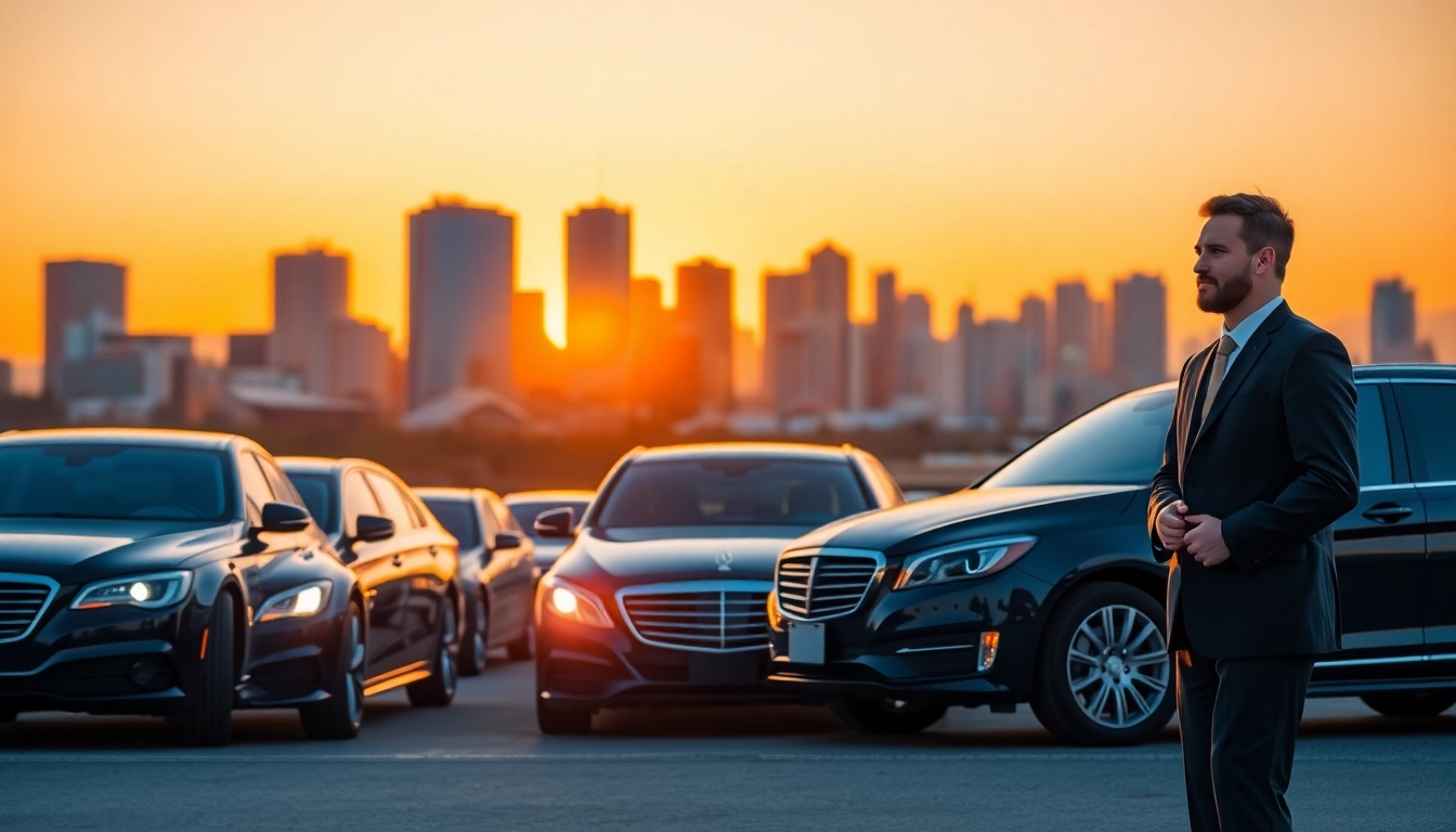 Experience luxurious car service vancouver with professional chauffeurs and a stunning skyline backdrop.