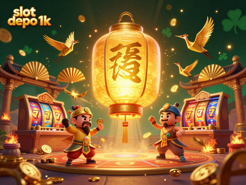 Experience thrilling game action at slot depo 1k with glowing spirits and vibrant casino elements.