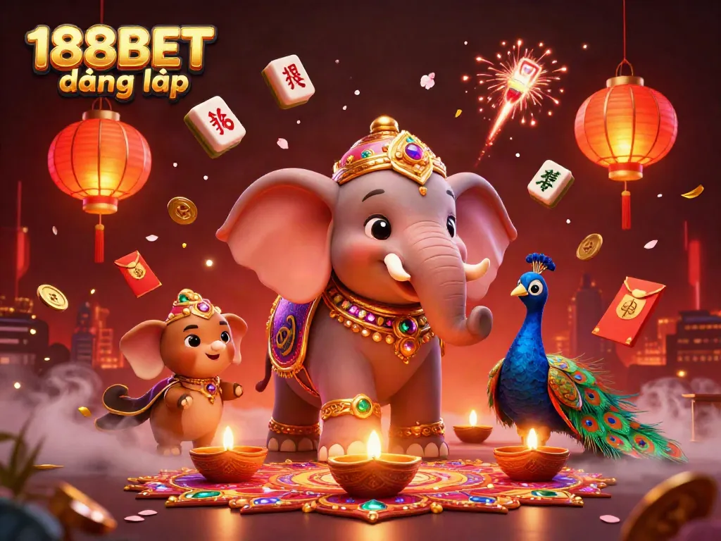 Engage with 188BET đăng nhập for an exciting casino adventure featuring colorful digital art.