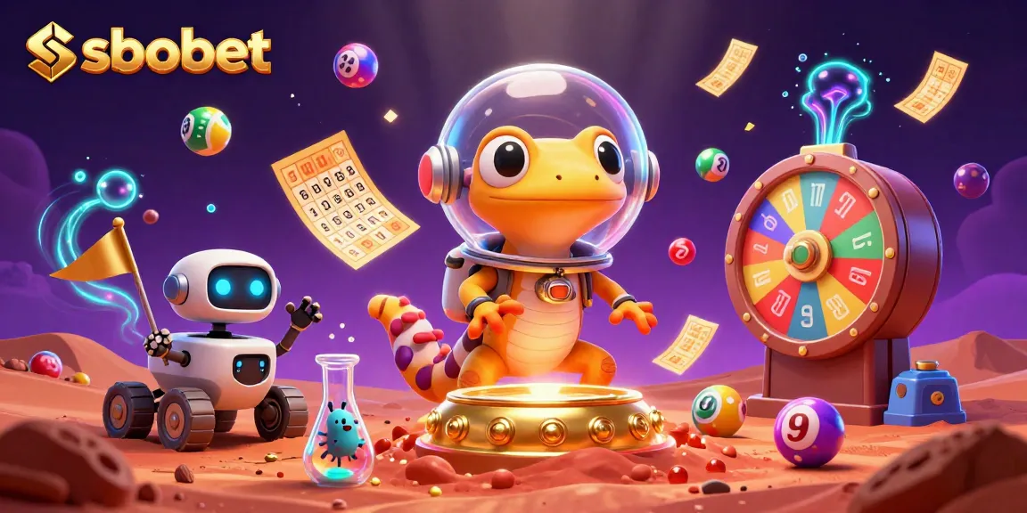 Experience sbobet betting action with a Martian gecko discovering a golden casino universe.