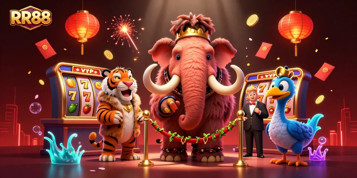 RR88 invites you to a thrilling casino scene with 3D characters and exciting game dynamics.