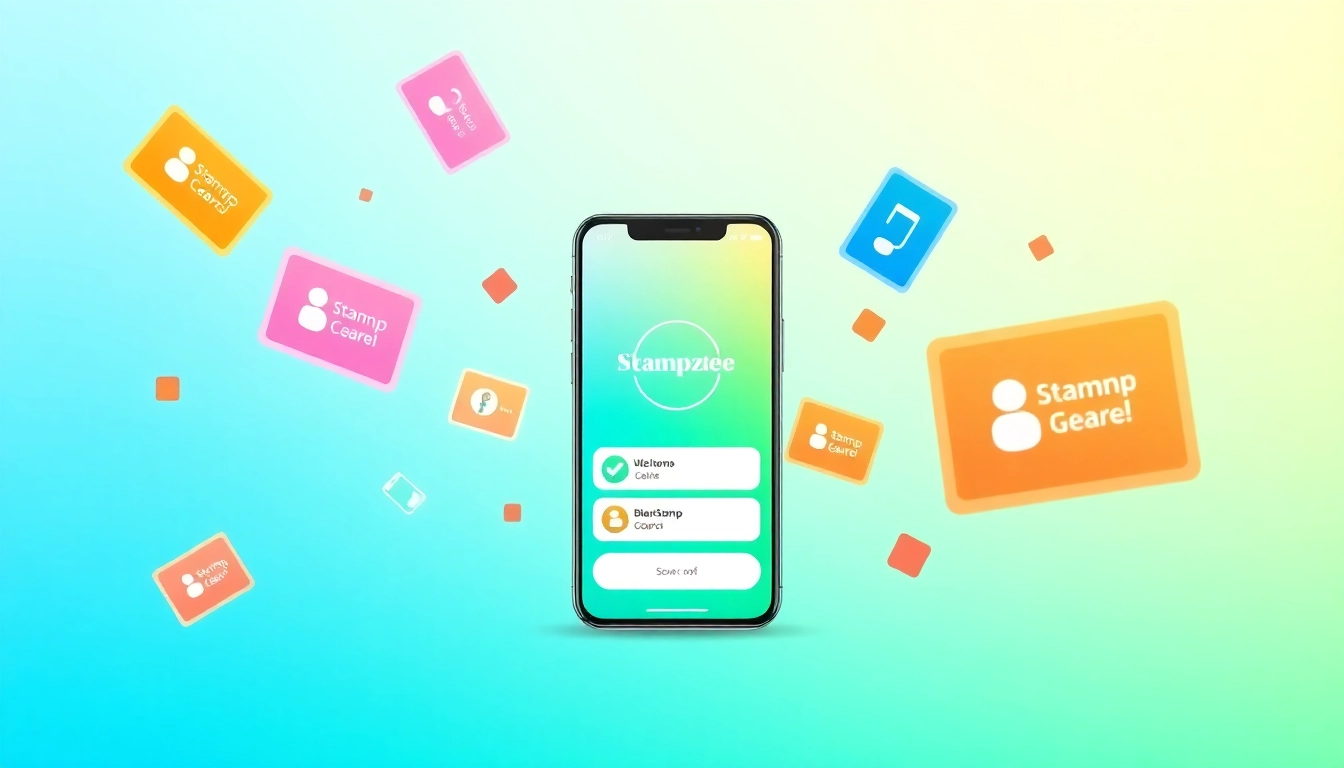 Engage with stampezee by exploring the vibrant digital loyalty rewards on a smartphone.