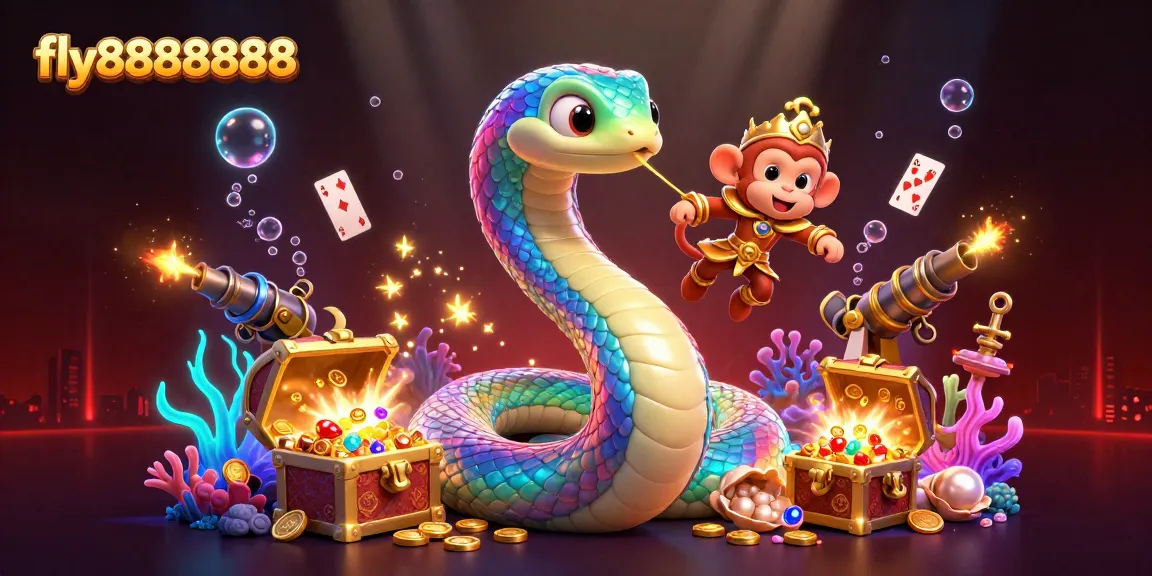 Experience thrilling wins at fly88888888 with colorful characters in a vibrant casino scene.